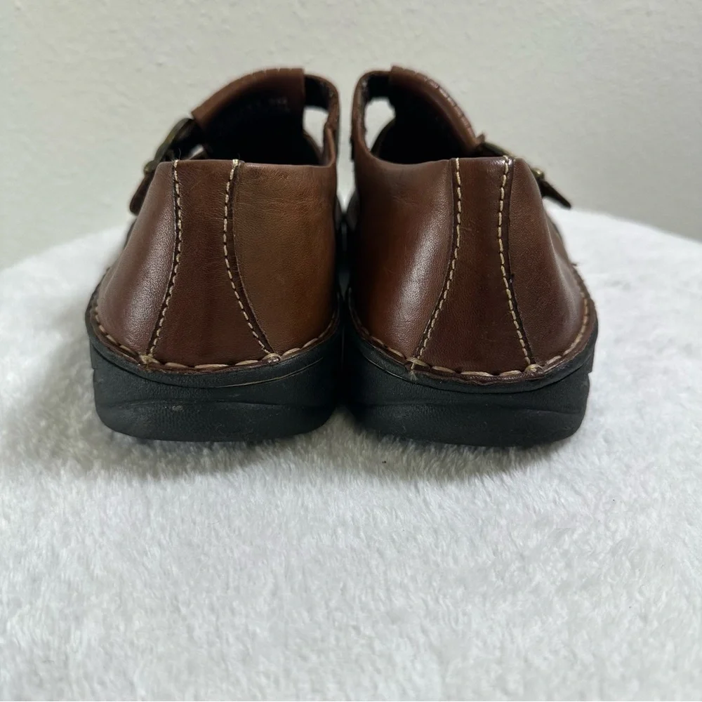 Unisex Hush Puppies Brown Casual Leather Slip-Ons Loafers